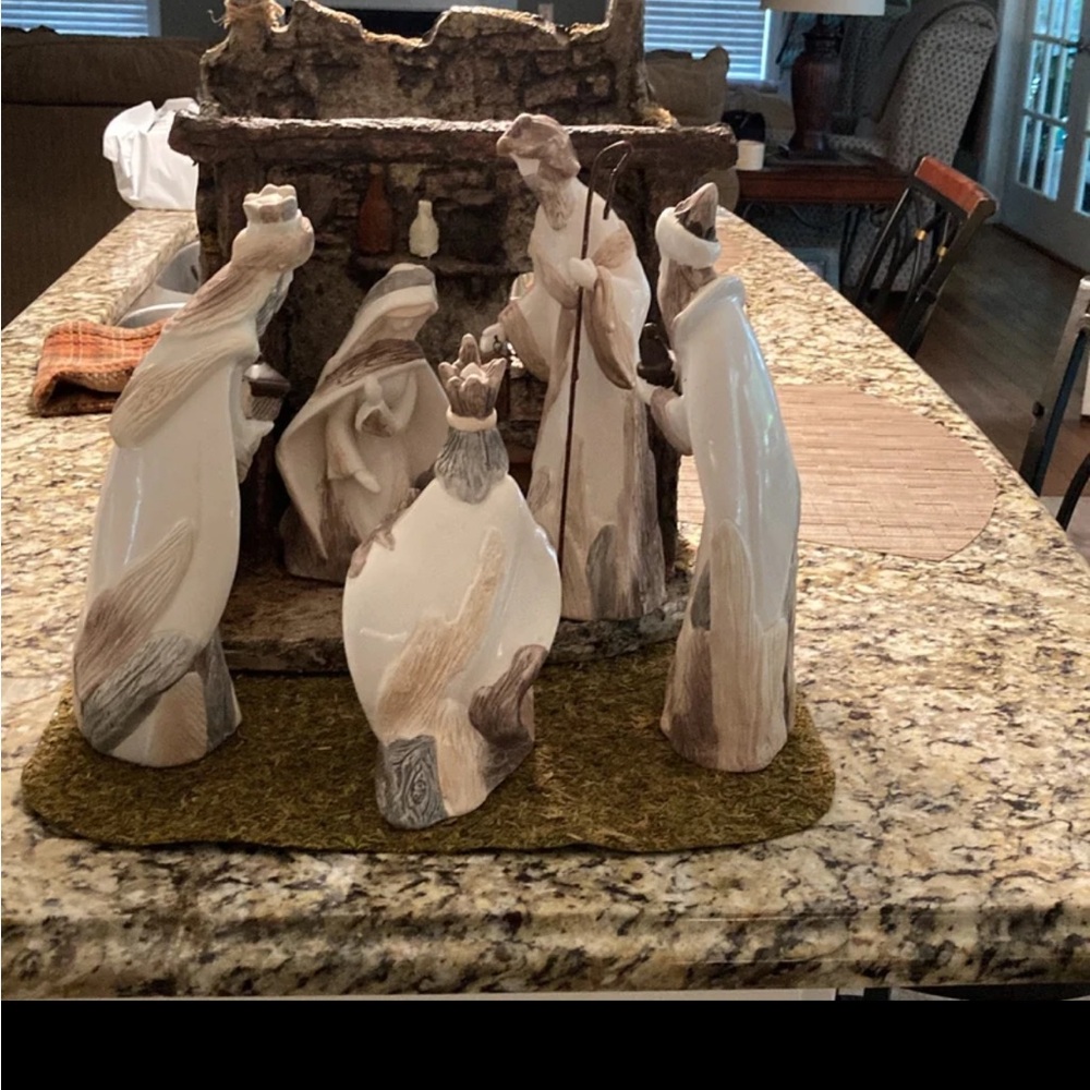 Complete nativity set figures matte finish, crèche, mat - Picture 1 of 9